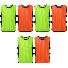6Pcs Quick-Dry Football Training Vests Breathable Loose Fit Game Tool
