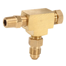 Messing 4AN 1/8 Zoll NPT BSP 3-Wege T-Adapter Passstück für Turboölzufuhr