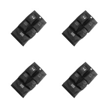 4Pcs Black Oxford Cloth Janitorial Cart Bag Durable Cleaning Caddy