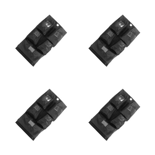 4Pièces Sac Chariot Ménage Noir