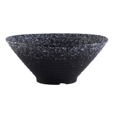 1Pc Creative Ceramic Ramen Bowl Salad Snack Dish Black