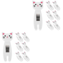 12Stk Weißer Cat Clip Aus Robustem Ps+ , Vielseitig Fürs Zuhause