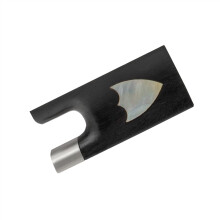 Professional Ebony Violin Bow Frog Replacement with Patterned Inlay and Secure Hair Tension Control