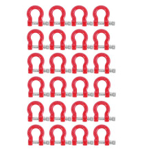 24Pcs Metal Front Rear Bumper Trailer Hook Tow Shackle Rescue Hook for 1/10 RC Rock Crawler Car TRX4 -4 SCX10