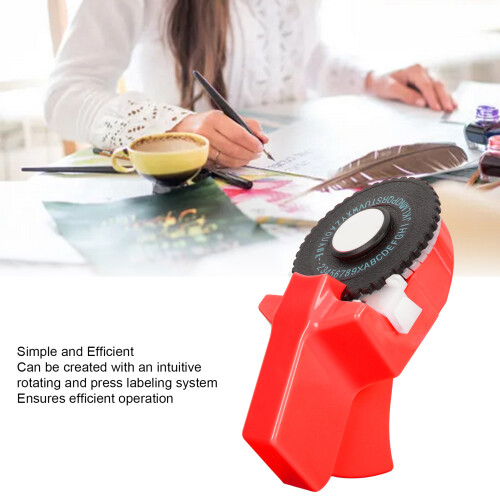 Mini Portable Embossing Label Maker ABS Red 2