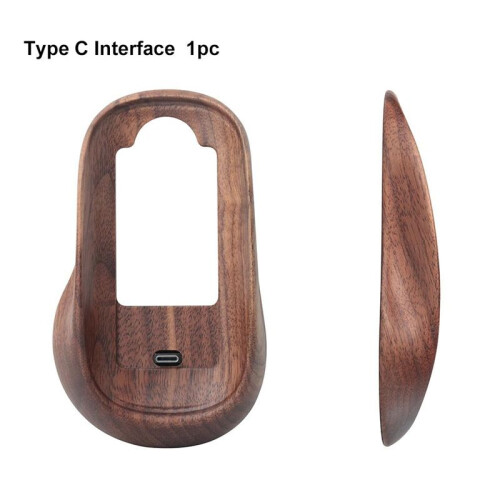 Type-C for  Mouse Case Magic Mouse Solid Wood Base Computer Accessories Heightening Base Walnut Wood 1