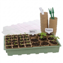 67PCS Seed Starter Kit Tray with Lid Biodegradable Pots Indoors
