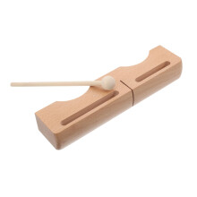 Wood Percussion Block with Mallet, Dual Bass Tones, Ergonomic Wooden Rhythm Block for Music Education