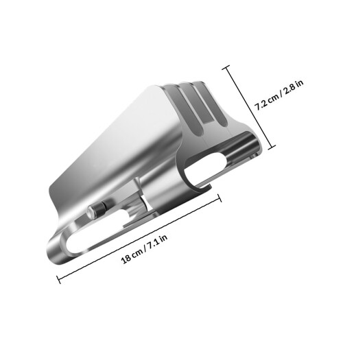 Grey Aluminum Alloy Laptop Stand for Computer Use Tablet Storage 1