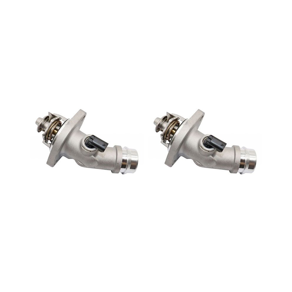 2X New Thermostat With Housing Assembly For Veloster Forte Seltos Soul 2.0L 25500-2E085 4713140057372