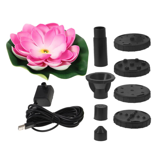 4Sets Floating Pool Fountain USB Rechargeable Outdoor Decor 2