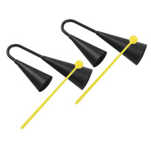 Cowbell Percussion Instrument with Clear Crisp Tone, Double Ear Mount, Beater, Compact for Bands