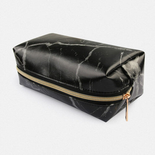 (Black) PU Leather Brush Holder 1