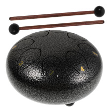 6 Inch 8 Note Steel Tongue Drum Silver Handpan for Meditation Yoga with Mallets and Carry Bag