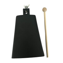 7 Inch Metal Cowbell with Stick for Concerts and Live Performance, Clear Projecting Tone