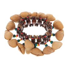 African Drum Wrist Bell Percussion Bracelet Handmade Ethnic Design Bright Resonant Sound
