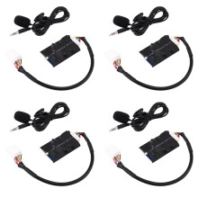 4X Autoradio-Audioadapter AUX-Kabel Microfoon Handsfree Muziekinterface Discbox voor Camry RAV4