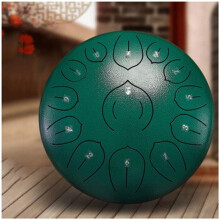 12 Inch 13 Notes Steel Tongue Drum Brown Handpan Percussion Instrument for Meditation Yoga with Bag and Drumsticks
