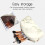 (White) PU Leather Brush Holder 8