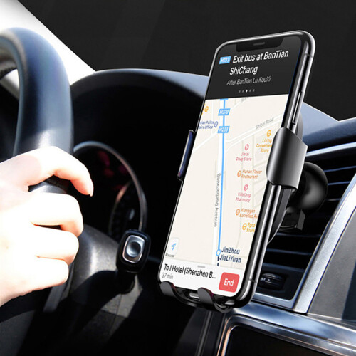 (Black) Universal Car Vent Phone Holder - Wireless Charger 2