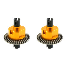 2X Differenziale Interamente nel Metallo 02024 per Ricambi Auto HSP 94106 94107 94108 94111 94122 94123 94166 94177 94188 1/10 RC, Giallo