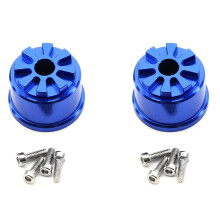 2X Aluminiumlegierungs-Differentialträger-Diff-Gehäuse RC-Autozubehör für Summit 1/10 RC-Auto-Upgrade-Teile Blau