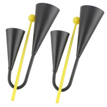 Cowbell Percussion Instrument with Clear Crisp Tone, Durable Metal Build, DoubleEar Mount, 2 Sets