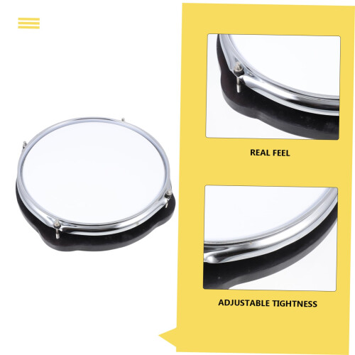 Silent Drum Practice Pad with Mute Cushion, Durable Materials for Beginners, White 2