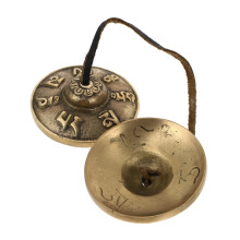 Copper Meditation Cymbal Bell with Clear Harmonic Sound for Yoga, Sound Healing, Temple Use
