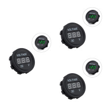 3Pièces Voltmètre Digital Étanche Noir Pour Batterie Dc