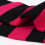 Women\'s Striped Over Knee Socks Black & Red 7