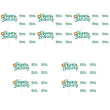 50Pièces Inserts Gâteaux Assortis Saint Patrick Topper Papier