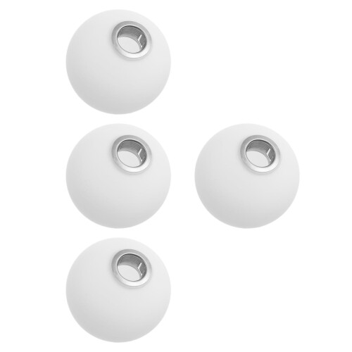 4Pcs White Glass Lamp Shade Globe Shape Replacement for Chandeliers