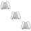3Pcs Lightweight Drawstring Backpacks Grey Oxford Cloth Storage Bags 1