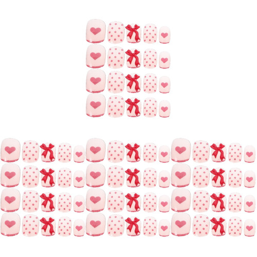 96Pcs False Nail Tips ABS Press on Nails Assorted Colors for Women