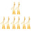 8Pièces D'honneur Graduation Orange En Polyester Pompons 4
