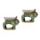 2Pcs Home Ceramic Incense Holder Therapy Burner 1