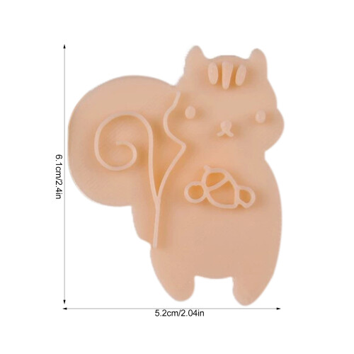 (squirrel) 3D Cartoon Cookie Cutter, Durable Baking Tool 2