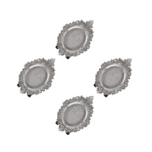 4Pcs Silver Resin Miniature Vintage Picture Frames for Wedding Decor