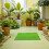 5Pcs Light Green Artificial Grass Mats for Crafts Realistic Nylon Turf 5