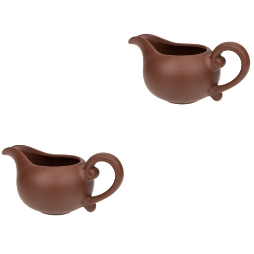 2Pièces Petite Cruche À Crème En Céramique 2