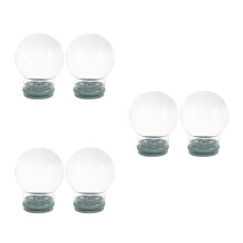 6Pcs Glass Snow Globe Jars with Rubber Seal for DIY Water Globe Crafts