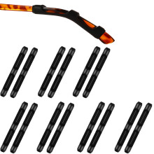 Eyeglass Ear Grips 7 Pairs L Black Soft Silicone Temple Tips Anti Slip Comfort Fit for Sports