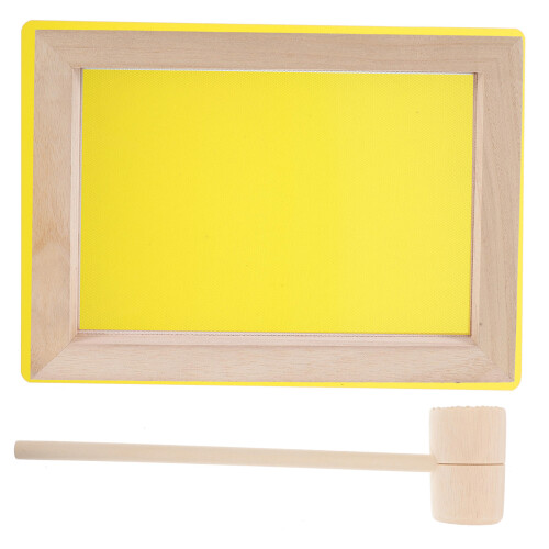 One Set Wooden Paper Making Frame And Mold With Hammer Base Plate