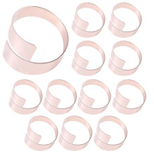 12Pcs Rose Gold Metal Table Decor Napkin Ring Holder Spring for Wedding Setting, Easter Dinner, Valentine's Day