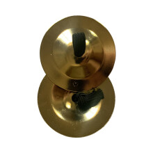 Gold Mini Finger Cymbals for Belly Dance with Clear Ringing Tone and Durable Metal Build