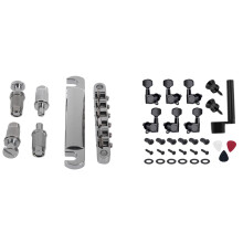 1 Set Tune-O-Matic Bridge Tailpiece Tail for LP with 1 Set String Tuning Pegs Keys 3 Left 3 Right Heads Knobs