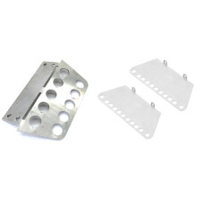 2 Set RC Car Part: 1 Set Metal Front Armor Protection Guard & 1 Set Metal Pedal Side Plate Slider