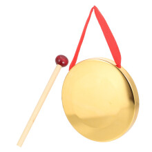 Mini Copper Gong with Mallet, Handheld Copper Gong for Ceremonies and Party Decorations
