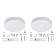Metal Canopy Light Fixture Cover Easy Install For Home 2sets